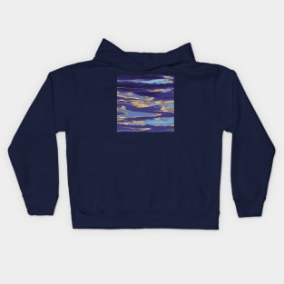 Gold Purple Marble Abstract Painting Kids Hoodie